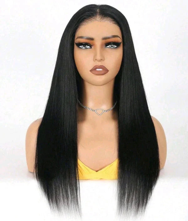 ELEGANT Black Straight Lace Front Wig - "24"